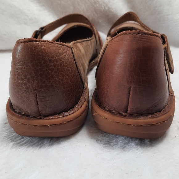 BOC Brown Leather Mary Jane Shoes Size 8 - Picture 8 of 14